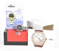 Tissot Couturier gentleman's chronograph wristwatch ref. T035617 with date aperture, luminous hands,