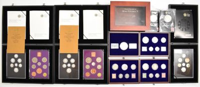 United Kingdom cased and loose silver and proof coin sets including two Royal Mint 2008 Emblems of