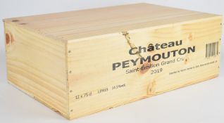 Twelve bottles of Chateau Peymouton Saint-Emilion Grand Cru red wine, 2019, 14.5% vol, 75cl, in