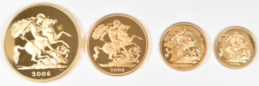 2006 Royal Mint limited edition 0749/2500 'UK Gold Proof Sovereign Four Coin Collection'