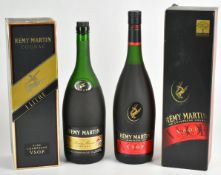 Two bottles of Rémy Martin Fine Champagne Cognac V.S.O.P, both 40% vol and 1L, in original