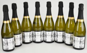 Eight bottles of Crémant d'Alsace Brut sparkling wine, 12% vol, 75cl PLEASE NOTE ALL ALCOHOL &