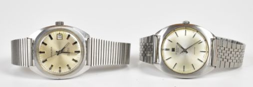 Two gentleman's wristwatches Tissot Seastar and Excalibur automatic both with luminous steel