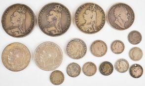 Approximately 140g of William IV, Victorian and later pre 1920 British coinage to include 1889 and