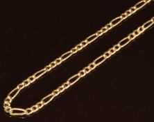 A 14k gold curb link chain / necklace, 5.7g, 46cm
