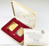 1973 Princess Anne and Mark Phillips wedding hallmarked 22ct gold and silver limited edition (1258/
