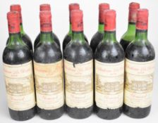 Ten bottles of Chateau La Pointe Pomerol Bordeaux red wine, 1979, 75cl. PLEASE NOTE ALL ALCOHOL &