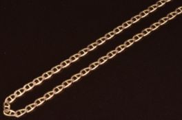 A 9ct gold necklace made up of mariner's link, 7.3g, 50cm
