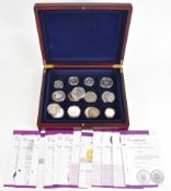 London Mint Office seven proof silver crowns, all but one with certificates, three proof silver £2