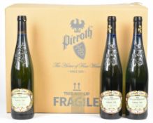 Fifteen bottles of Pieroth Blue Burg Layer Schlosskapelle Reisling white wine, 2014, 8% vol, 75cl.
