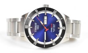 Tissot PRS516 gentleman's automatic wristwatch ref. 15BC0263483 with day and date aperture, luminous