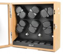 Xtelary twelve watch automatic wristwatch winder with storage for six additional watches, 38 x 40