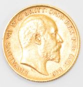 1905 Edward VII gold half sovereign