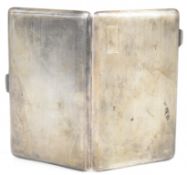 American or similar sterling silver cigarette case, stamped as such inside and with Art Deco style