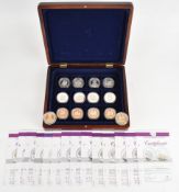 London Mint Office cased set of fourteen Queen Elizabeth II Diamond Wedding Anniversary silver proof