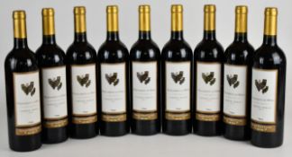 Fourteen bottles of Golden Grape Estate Parliament of Owls Cabernet Merlot red wine, 2010 and