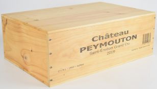 Twelve bottles of Chateau Peymouton Saint-Emilion Grand Cru red wine, 2019, 14.5% vol, 75cl, in