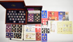 Twelve Royal Mint United Kingdom coin packs including last pre-decimal coinage, four Beatrix