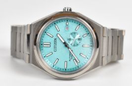 Citizen Titanium gentleman's automatic wristwatch ref. 8213-0097D01 with date aperture, subsidiary