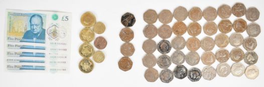 Forty four Great Britain commemorative 50p coins including Flopsy Bunny, Sir Isaac Newton and