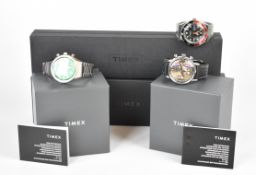 Three Timex gentleman's wristwatches Falcon Eye chronograph ref. TW2W33600, Marlin chronograph