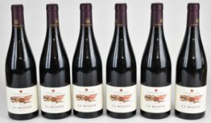 Six bottles of Stephane Ogier La Rosine red wine, Syrah, 2015, 12.5% vol, 75cl. PLEASE NOTE ALL