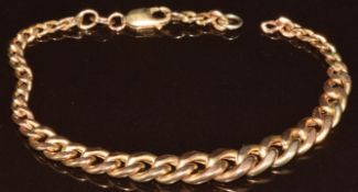 A 9ct gold bracelet (damaged), 4.8g, 16cm
