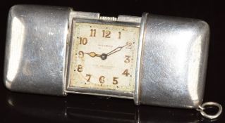 Movado The Hermeto hallmarked silver cased chronometer purse watch with luminous blued hands, Arabic