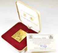 1974 Universal Postal Union centenary hallmarked 22ct gold limited edition (1258/3,000) stamp