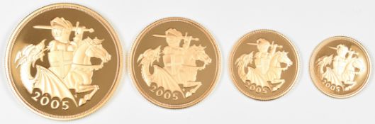 2005 Royal Mint limited edition 500/2500 'UK Gold Proof Sovereign Four Coin Collection'