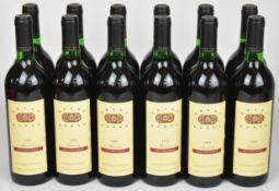 Twelve bottles of Grant Burge Barossa Shiraz red wine, Australia, 1994, 14% vol, 75cl. PLEASE NOTE