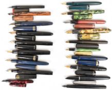 Vintage fountain pens including Conway Stewart 388 and 77, Easterbrook, Swan, Waterman, Wyvern no