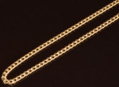 A 9ct gold curb link necklace, 6.8g, 46cm