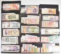 Collection of over one hundred and twenty high-grade world banknotes, some in sets, from North