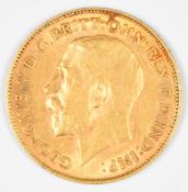 1913 George V gold half sovereign