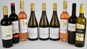 Nine bottles of Spanish and Portuguese wine and sherry to include Finca Manzanos Rioja 12.5% vol,