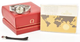 Omega Seamaster ladies automatic wristwatch ref. 566.026 with date aperture, two-tone black and