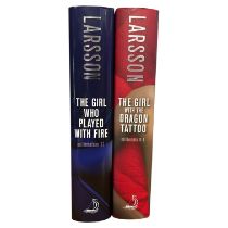 STIEG LARSSON, AN ENGLISH FIRST EDITION HARDBACK BOOK To include ‘The Girl With The Dragon Tattoo’