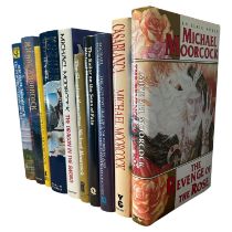 MICHAEL MOORCOCK, A COLLECTION OF TEN HARDBACK BOOKS One signed, majority first editions, comprising