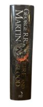 A SIGNED GEORGE R.R. MARTIN, ‘FIRE AND BLOOD HARDBACK BOOK, GAME OF THRONES, FIRST EDITION, 2018.