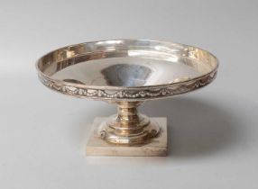 A George V Silver Pedestal-Dish, by Walter Hayes Rabone and Frank Rabone, Birmingham, 1912, the bowl