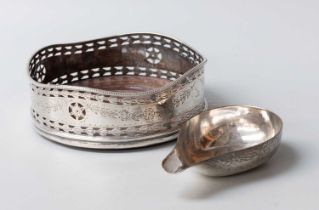 A George III Silver Wine-Coaster, Probably by William Skeen, London, 1781, circular and with