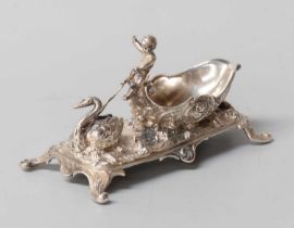 A German Silver Dish, Probably Hanau, With English Import Marks for London, 1891, the base oblong