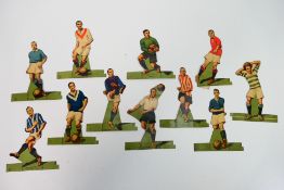 DC Thompson - A quantity of Stand Up Footballers trade cards, circa 1920's, to include Jerry Dawson,