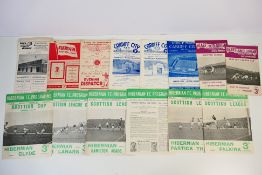A collection of 1950's football programmes to include Cardiff City, Heart Of Midlothian, Aberdeen,