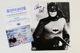 A signed photographic image of Adam West as Batman, 25.