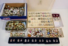 A quantity of thimbles to include Spode, Royal Doulton, Sutherland, Royal Crown Derby and other.