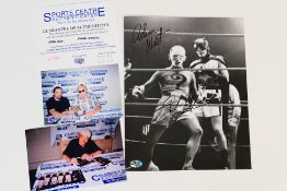 Batman - A signed photographic image depicting Batman and The Riddler,