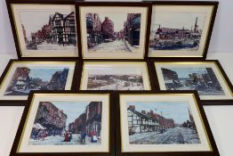 Local Interest - Eight limited edition prints by Brenda Shaw depicting late 19th and early 20th