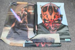 Star Wars - Approx 22 x Large promotional double sided Star Wars Phantom Menace posters possibly